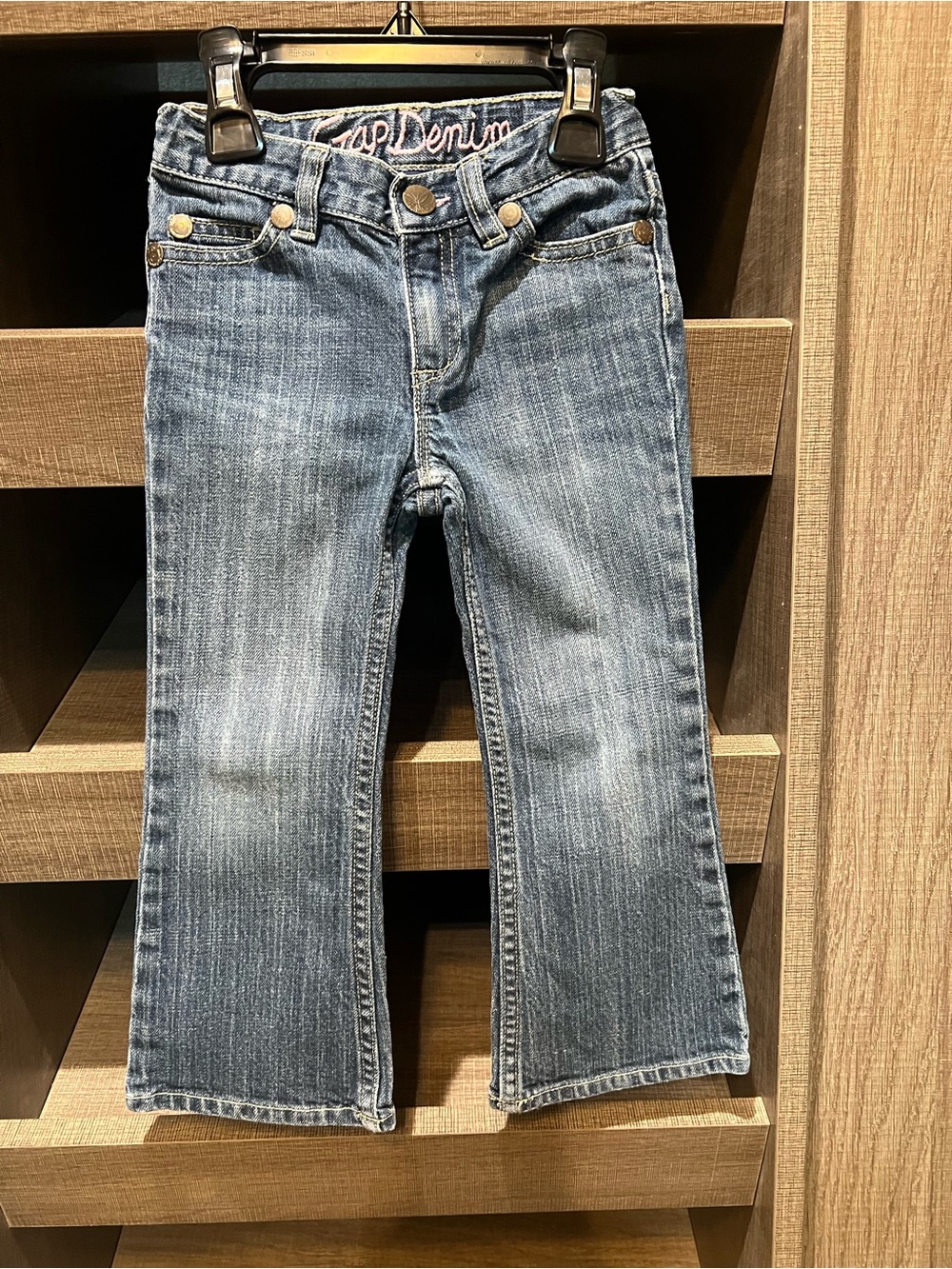 GAP Kids Girls’ Medium Blue Bootcut Denim Jeans w/Adjustable Waist Sz 3T